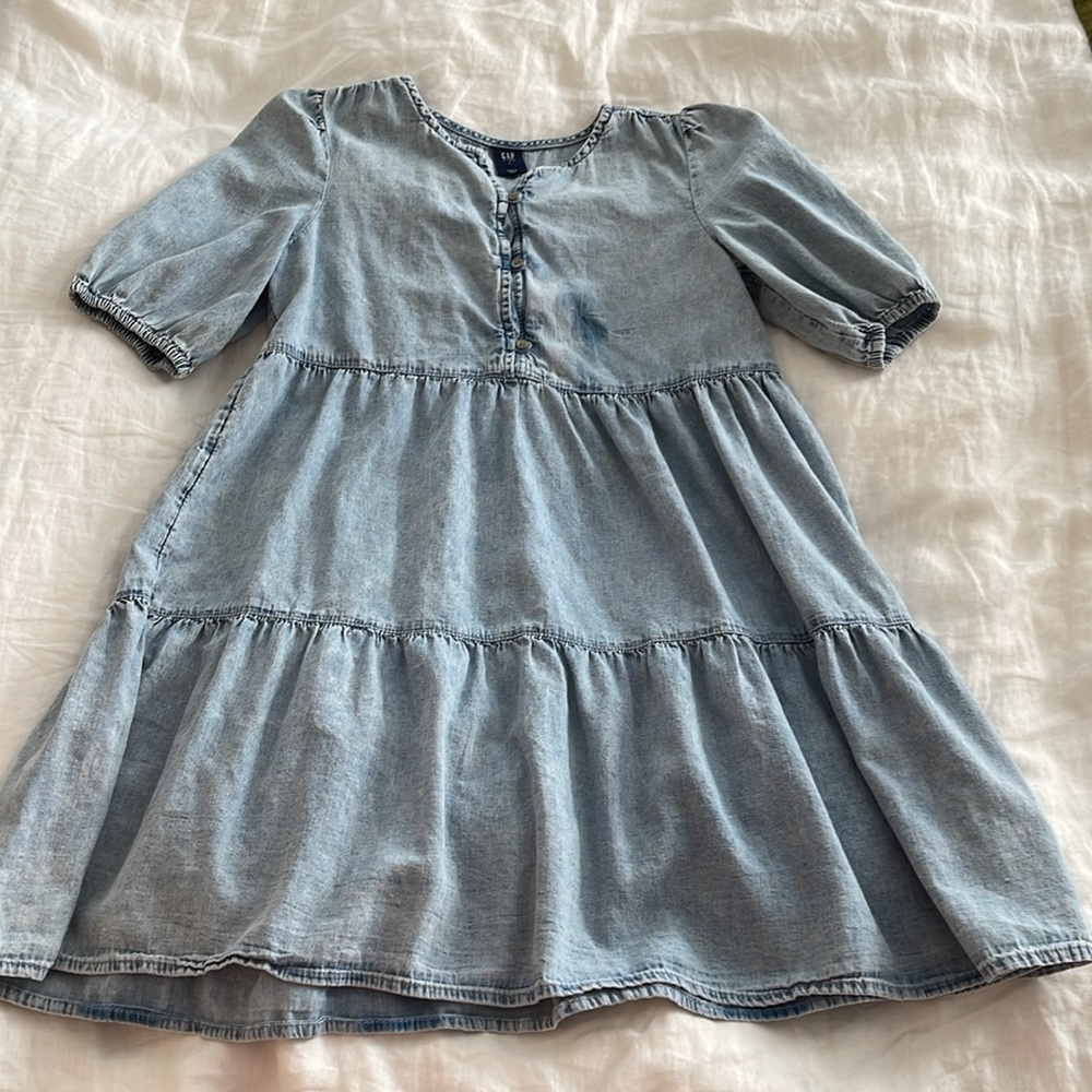💙GAP Kids chambray tiered midi dress💙